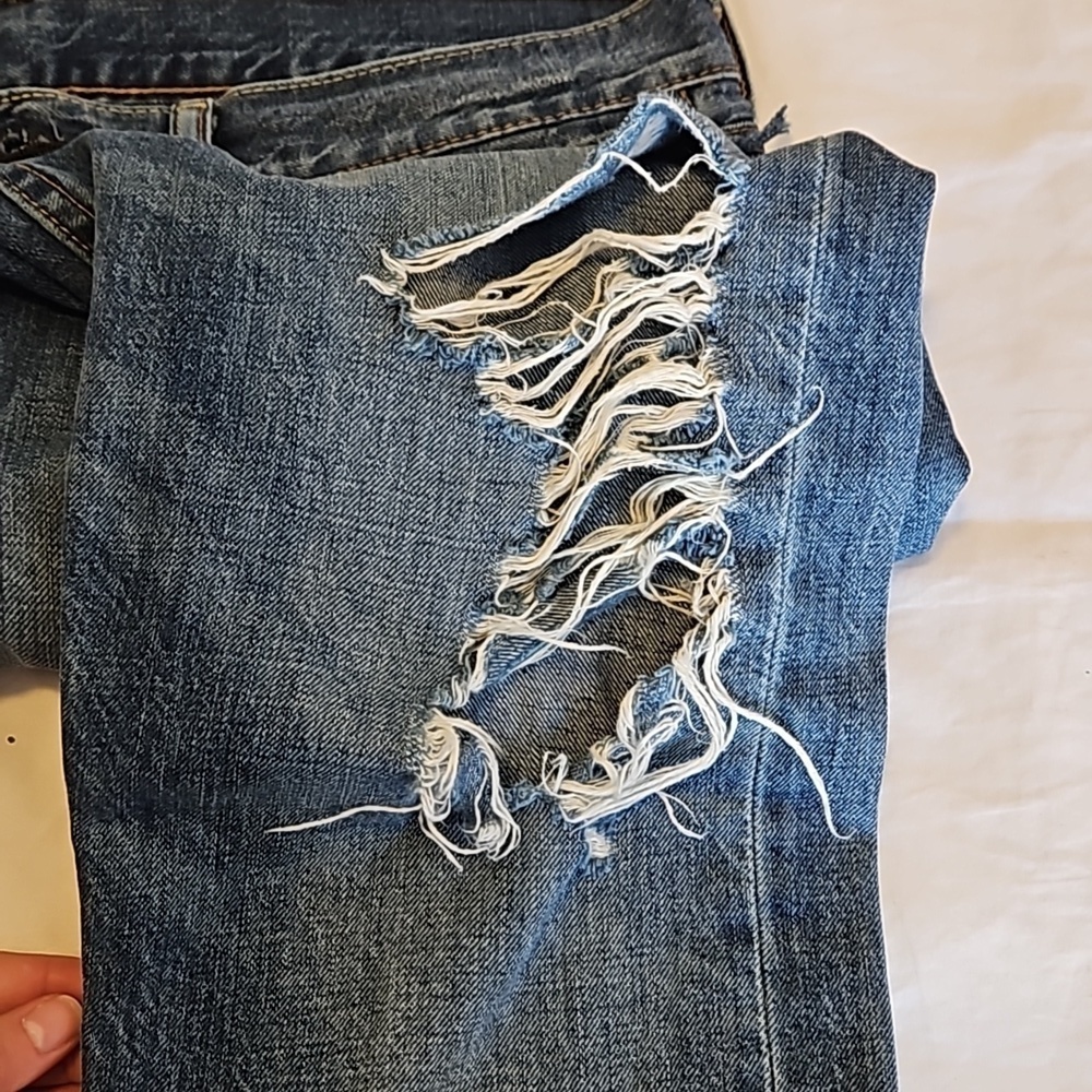 Men's Levi's 522 Distressed Jean's Size 33×30 - Picture 7 of 10